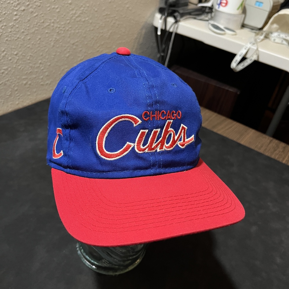 Vintage Chicago Cubs Sports Specialties Script Hat Snapback MLB Baseball 90s 80s